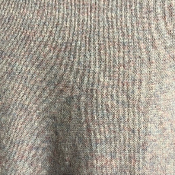 J. Crew 100% Wool Pink Lilac Sweater w Zipper Front Details Speckled Small - Picture 8 of 8